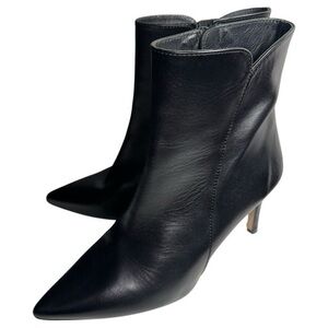 Renatta Women’s Size 40 9 Black Zipper Side Pointed Toe Heeled Boots